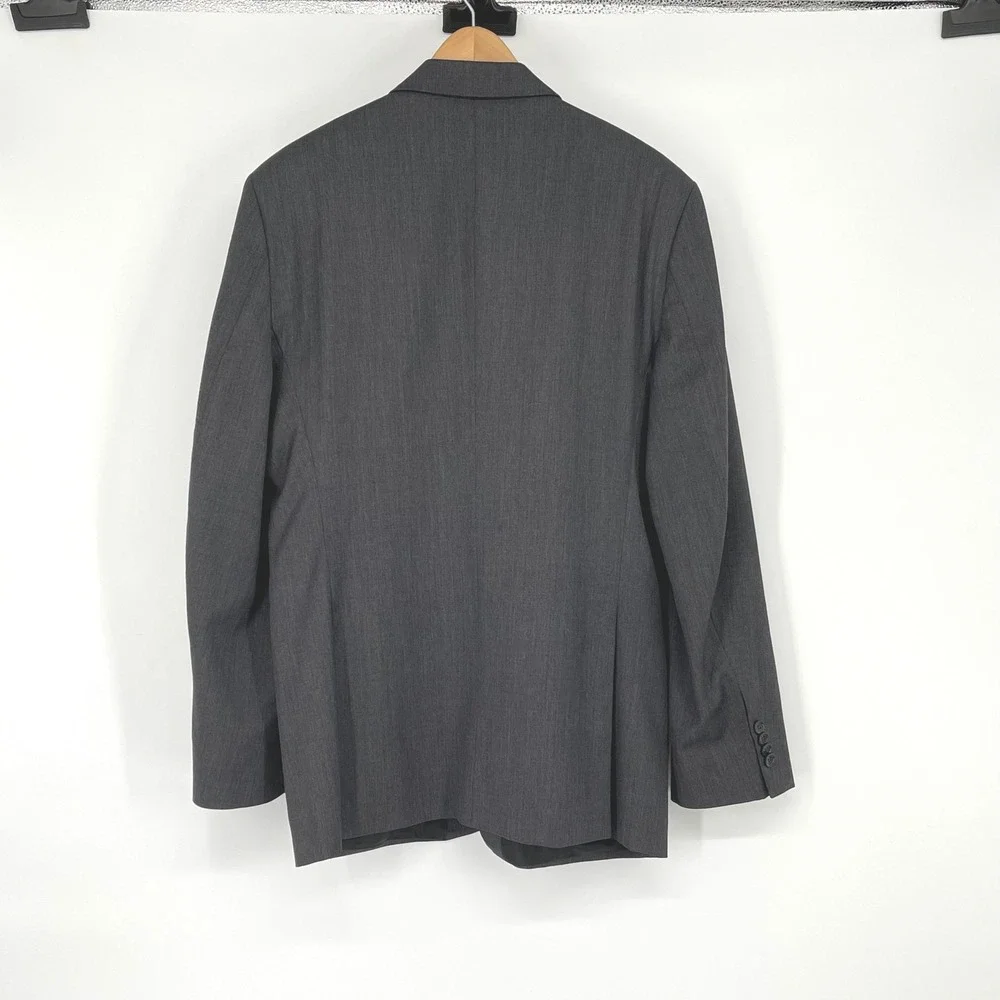 Banana Republic Men's 44R Charcoal Gray Wool Blend Two Button Blazer Suit Jacket